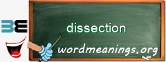 WordMeaning blackboard for dissection